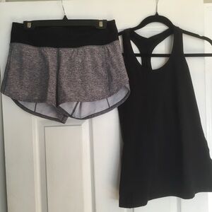 Lululemon speed up lined short w/racerback tank size 6- AFTER CHRISTMAS SALE